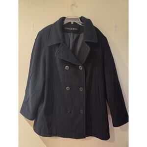 Nine West Women’s Black Double-Breasted Peacoat